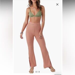 O'Neill Heran Stripe Slit Hem Rib Pants